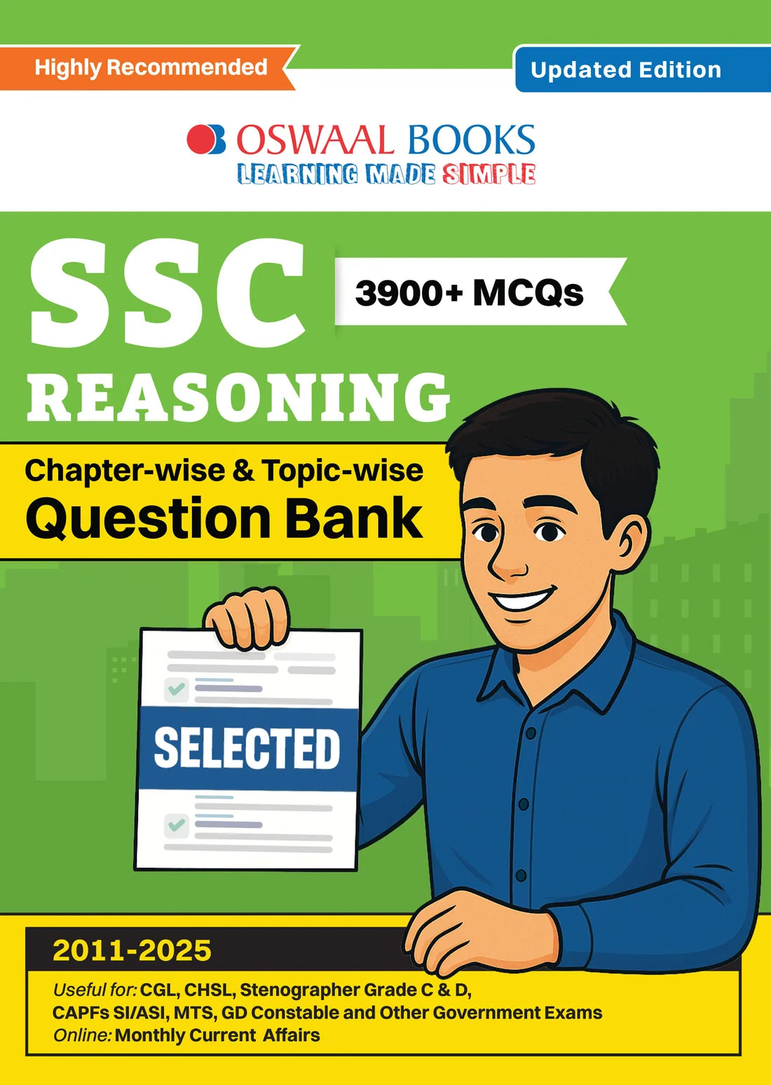 SSC Reasoning 15 Years Question Bank | 3900+ MCQs | Chapter-wise & Topic-wise | 2011–2025 | For 2026 Exam | Oswaal Books
