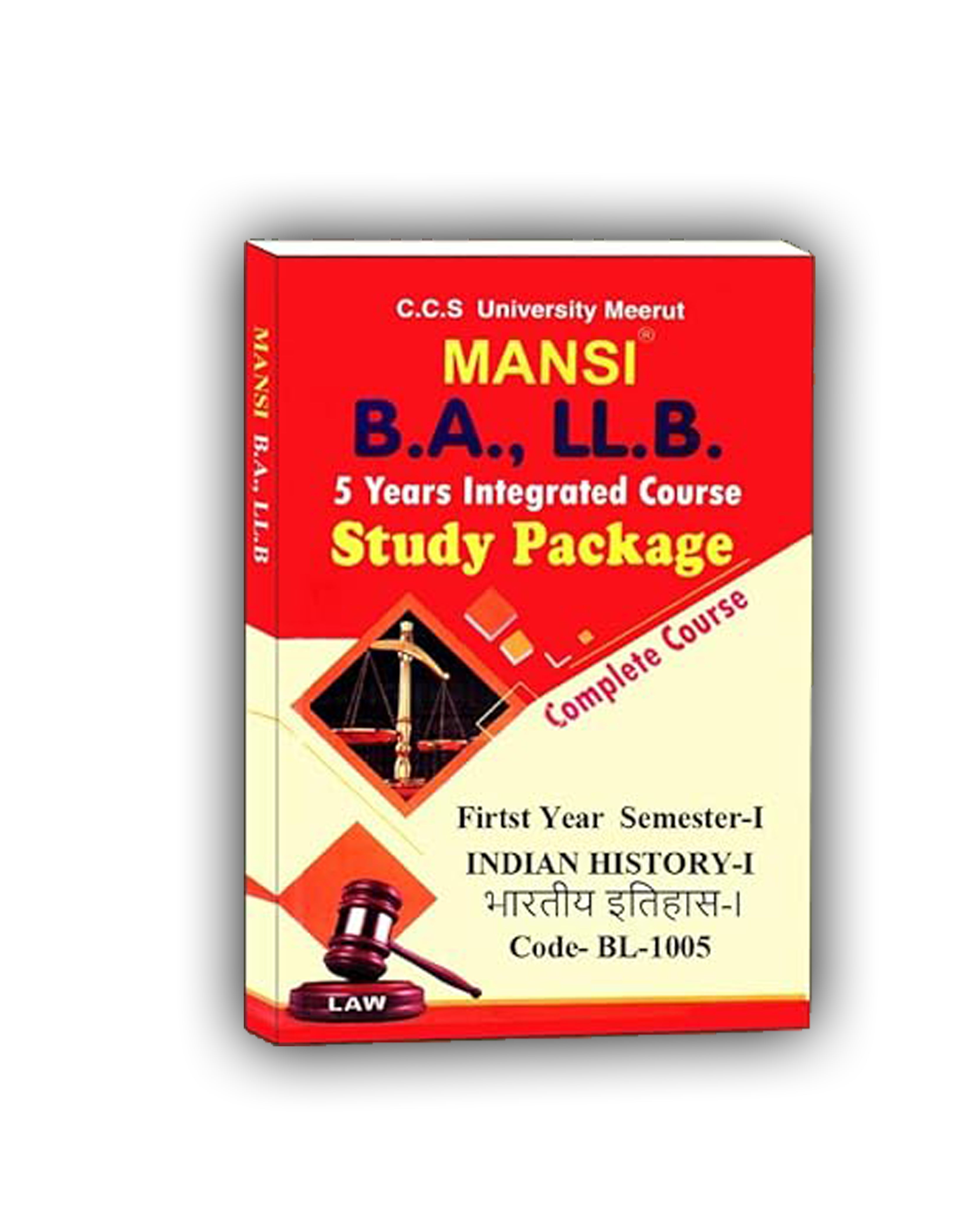 Mansi’s B.A. LL.B. Semester-1 (Hindi) General English-I, Political Theory-I, Indian History-I, Sociology-I, and Economics-I. – Hindi Edition 2026 - GenZbookcompany