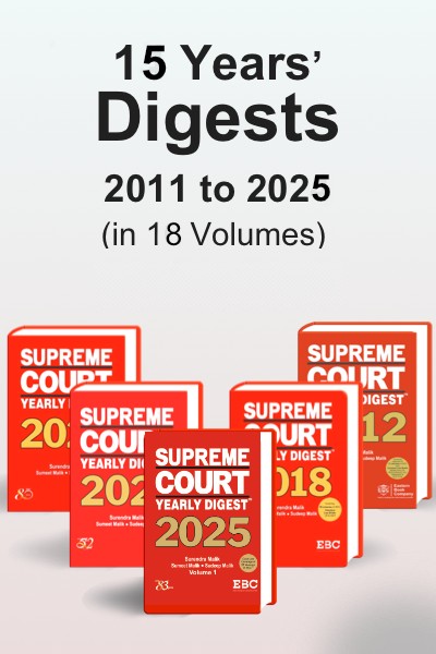 15 Years' Supreme Court Yearly Digest Set (2011 to 2025) | SCYD 15-Year Combo in 18 Volumes | SCC Case Law Digest | Sumeet Malik , Surendra Malik, Sudeep Malik | Ebc