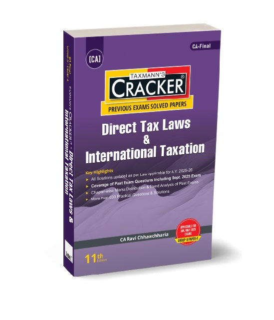 Direct Tax Laws & International Taxation (DT) | A.Y. 2025-26 | CRACKER | CA FINAL - GenZbookcompany