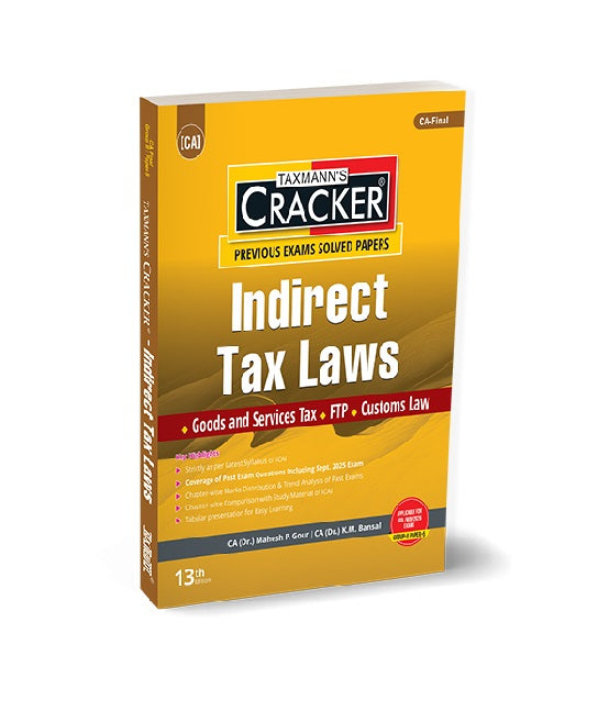 Indirect Tax Laws (IDT) | CRACKER | CA FINAL | 2026 EDITION - GenZbookcompany