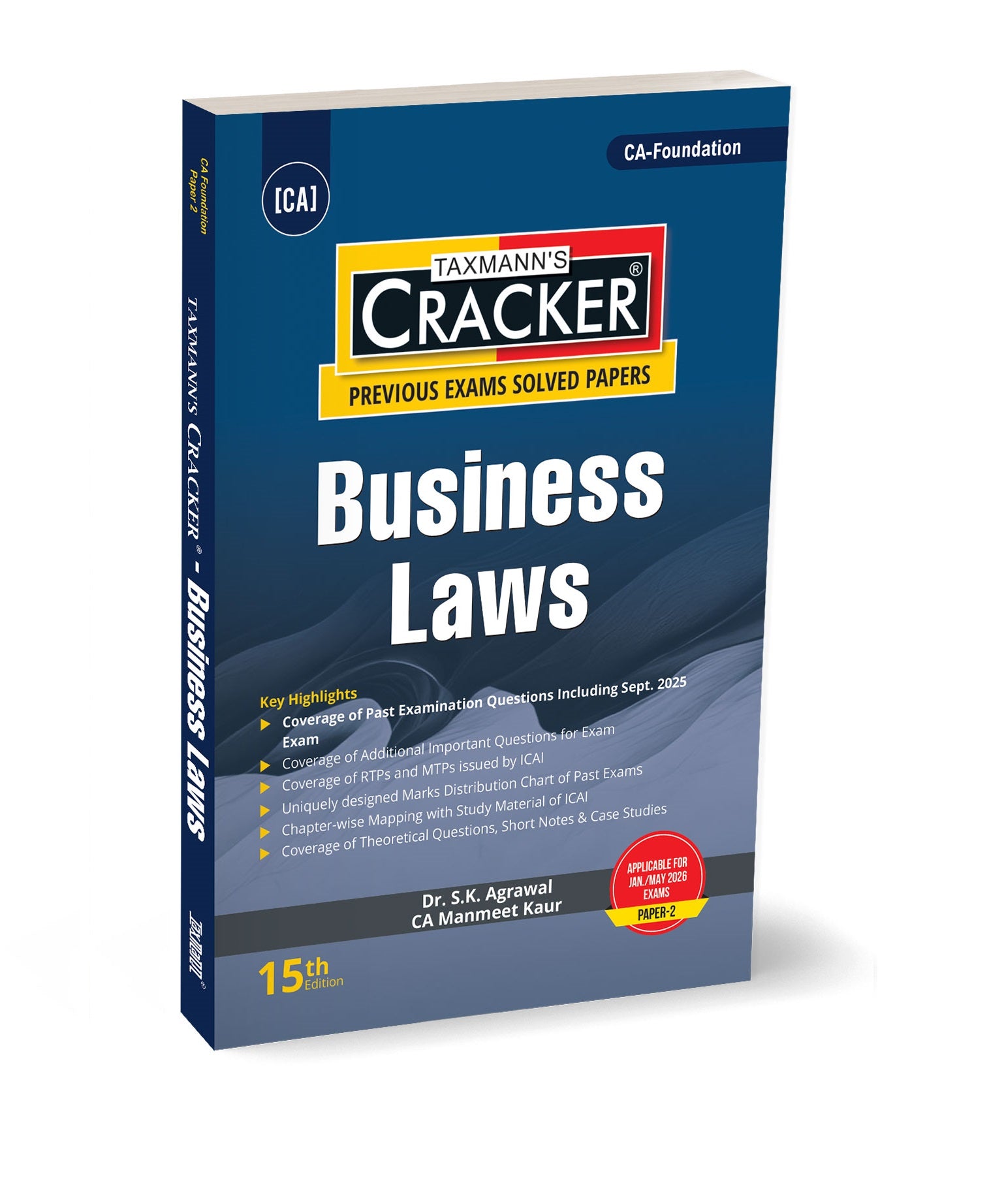Business Laws (Law) | CRACKER | CA FOUNDATION | 2026 EDITION - GenZbookcompany
