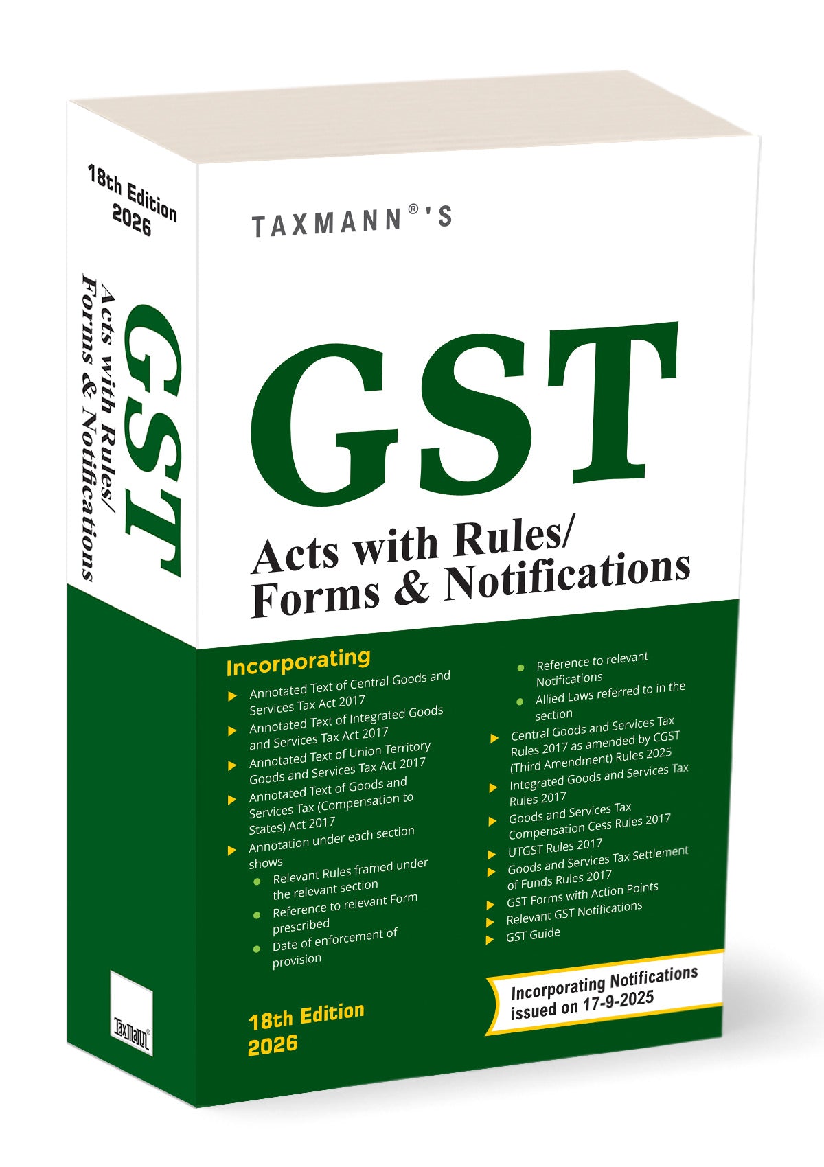 GST Acts with Rules/Forms & Notifications – Bare Act | Taxmann