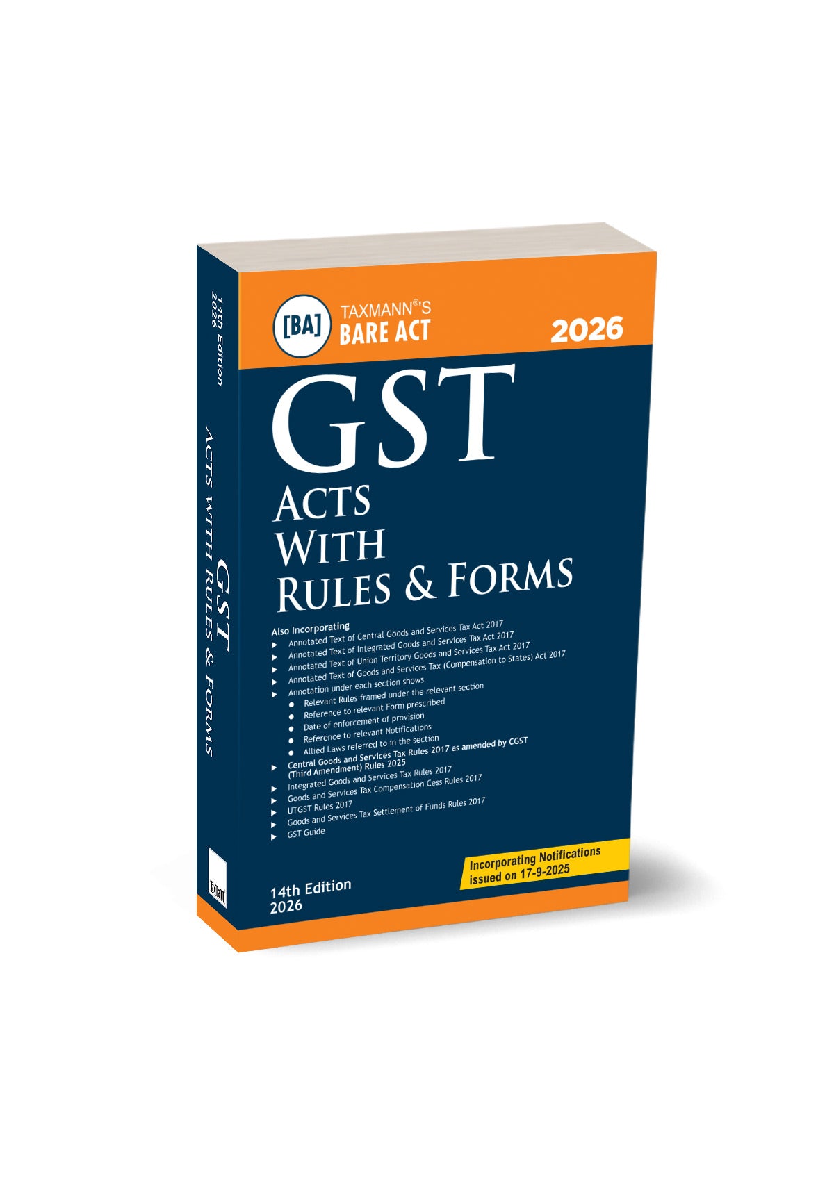 GST Acts with Rules & Forms – Bare Act | Taxmann
