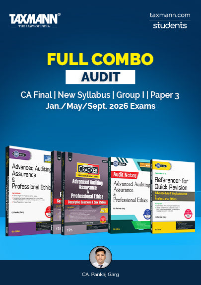CA Final – Group I | Paper 3 | FULL Combo for Audit | Pankaj Garg | Taxmann  | Edition 2025