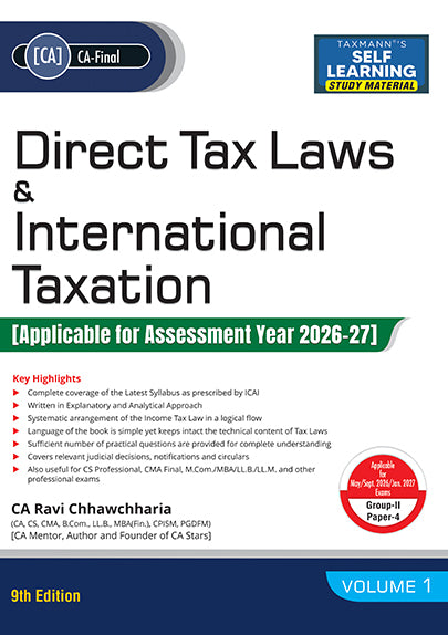 CA Final – Group II | Paper 4 | ESSENTIALS Combo for Direct Tax by Ravi Chhawchharia | May/Sept. 2026 Exams