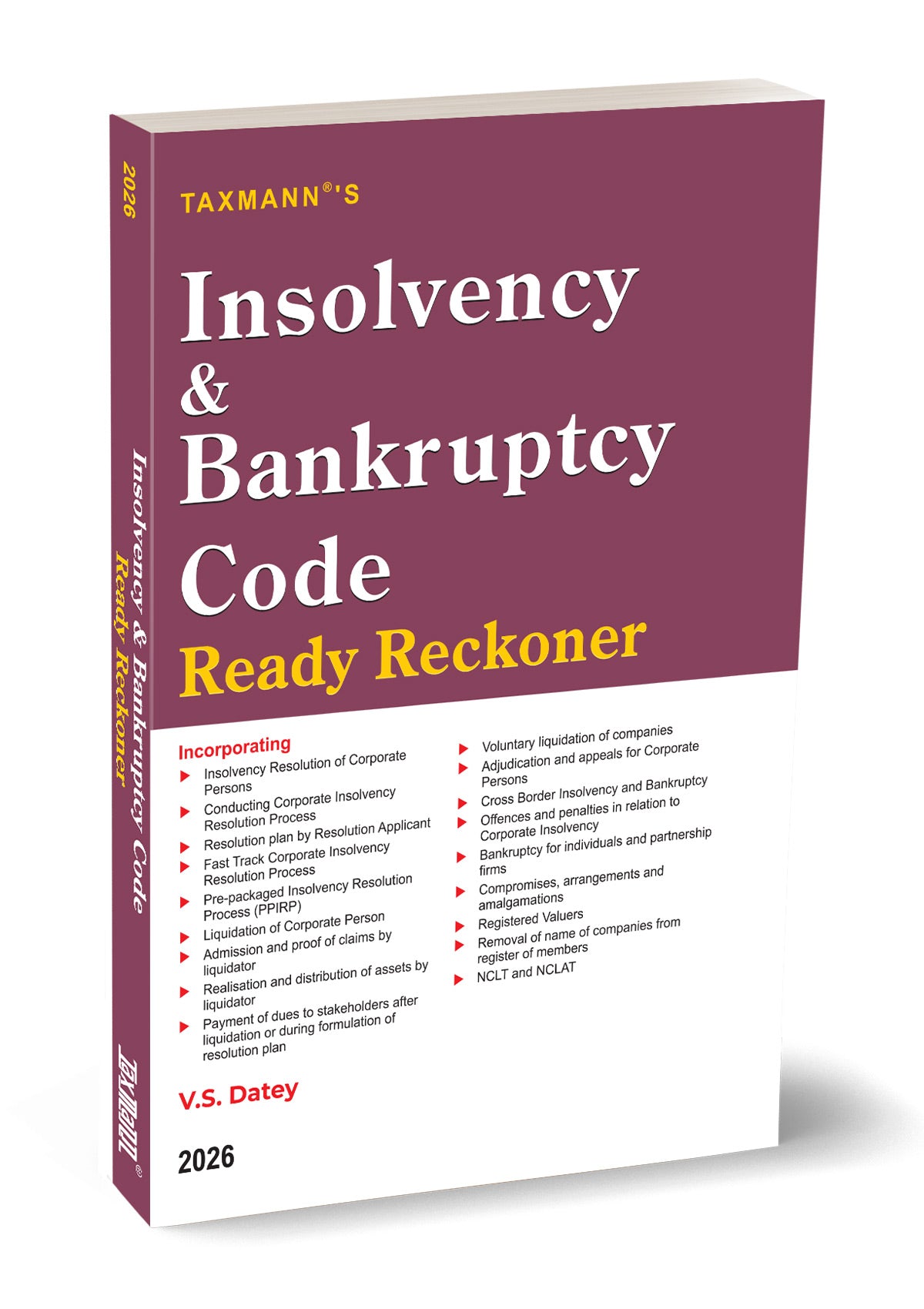 Insolvency & Bankruptcy Code Ready Reckoner | V.S. Datey | taxmann