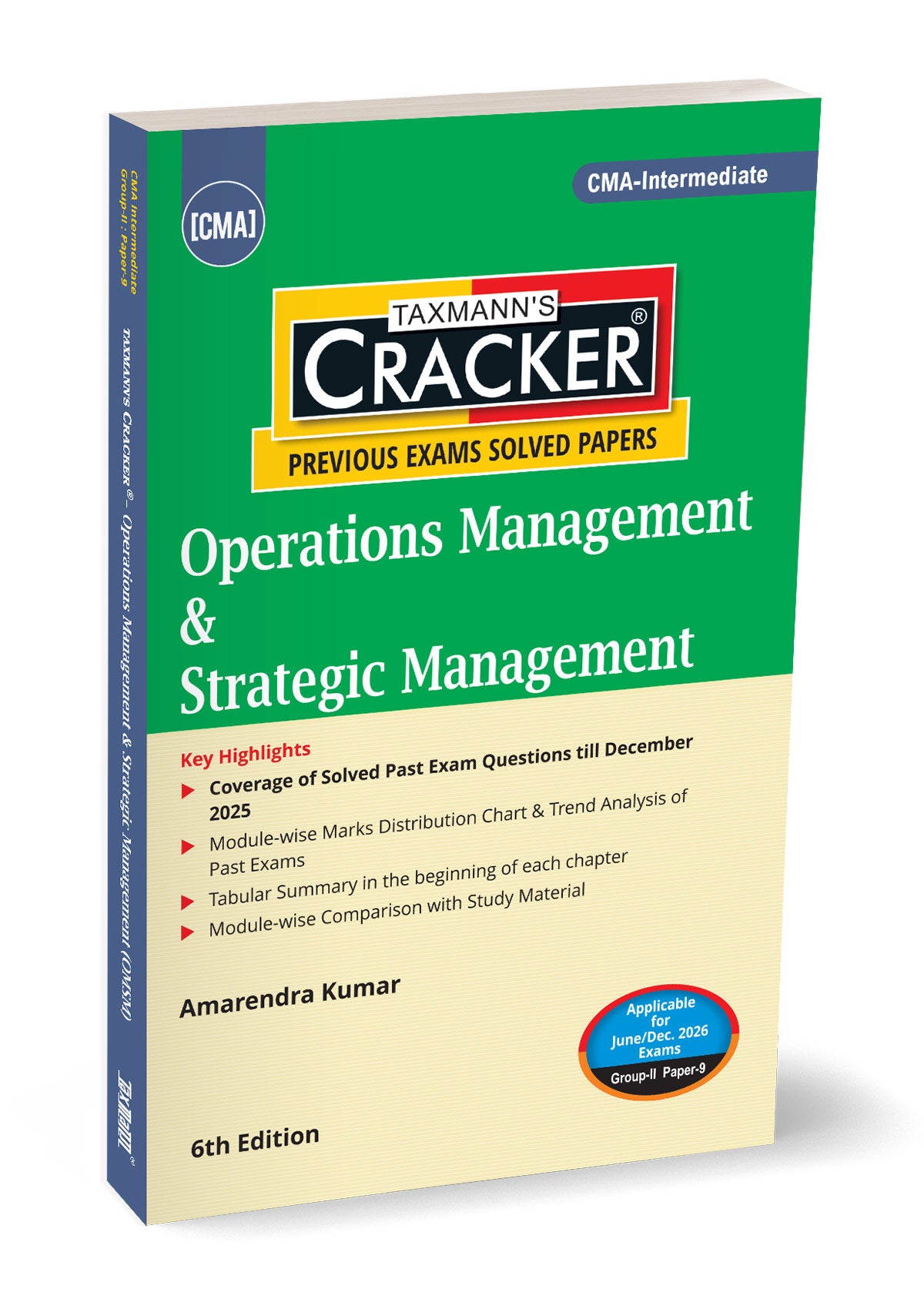 CMA Intermediate – Group II | Paper 9 | CRACKER for OMSM | Amarendra Kumar | Taxmnan | Taxmann | Edition 6th