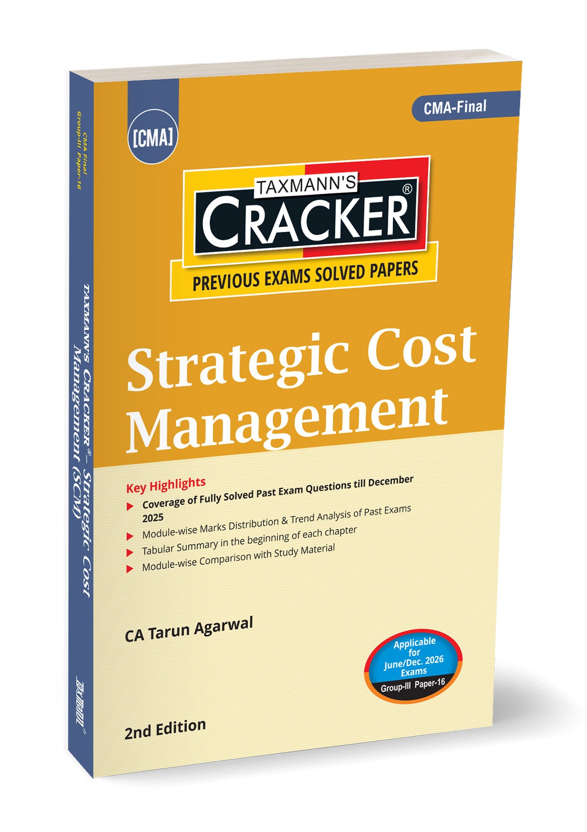CMA Final – Group III | Paper 16 | CRACKER for SCM | Tarun Agarwal | Taxmann | Edition 2nd