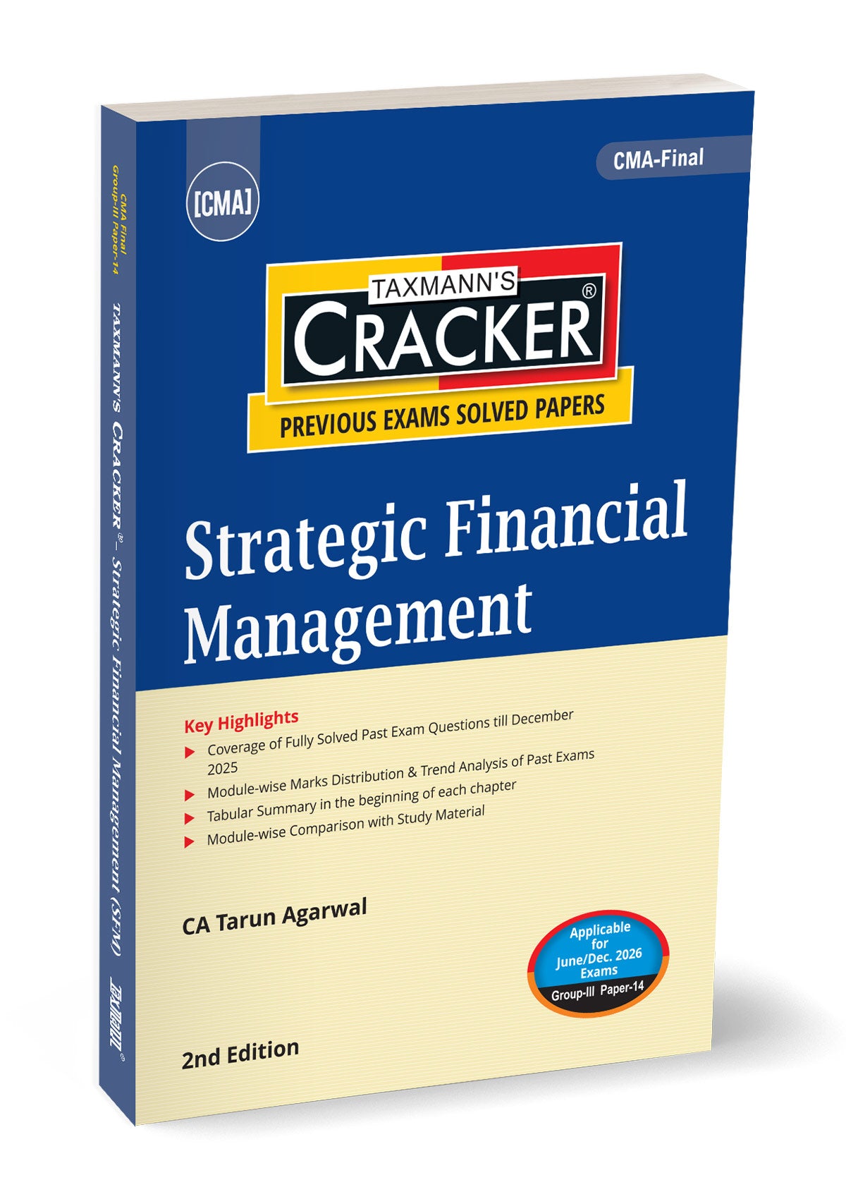 CMA Final – Group III | Paper 14 | CRACKER for SFM |  Tarun Agarwal | Taxmann | Edition 2nd
