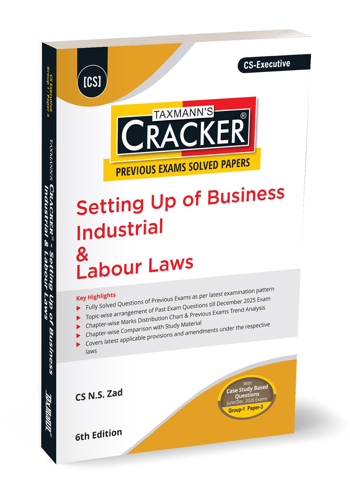 CS Executive – Group 1 | Paper 3 | CRACKER for SUBIL | Taxmann |  N.S. ZAD | Edition 6th