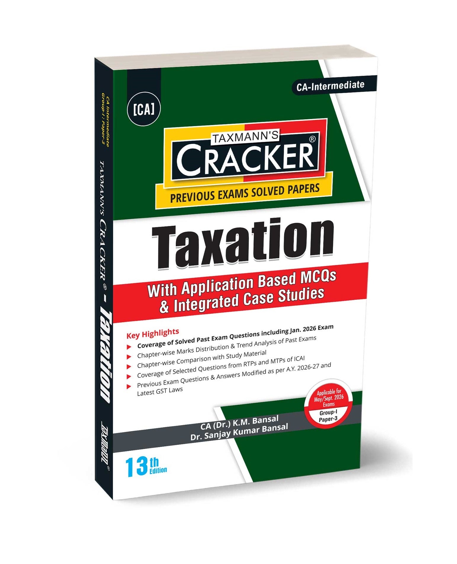 Taxation (Tax) | CRACKER | CA INTERMEDIATE | EDITION 2026 - GenZbookcompany