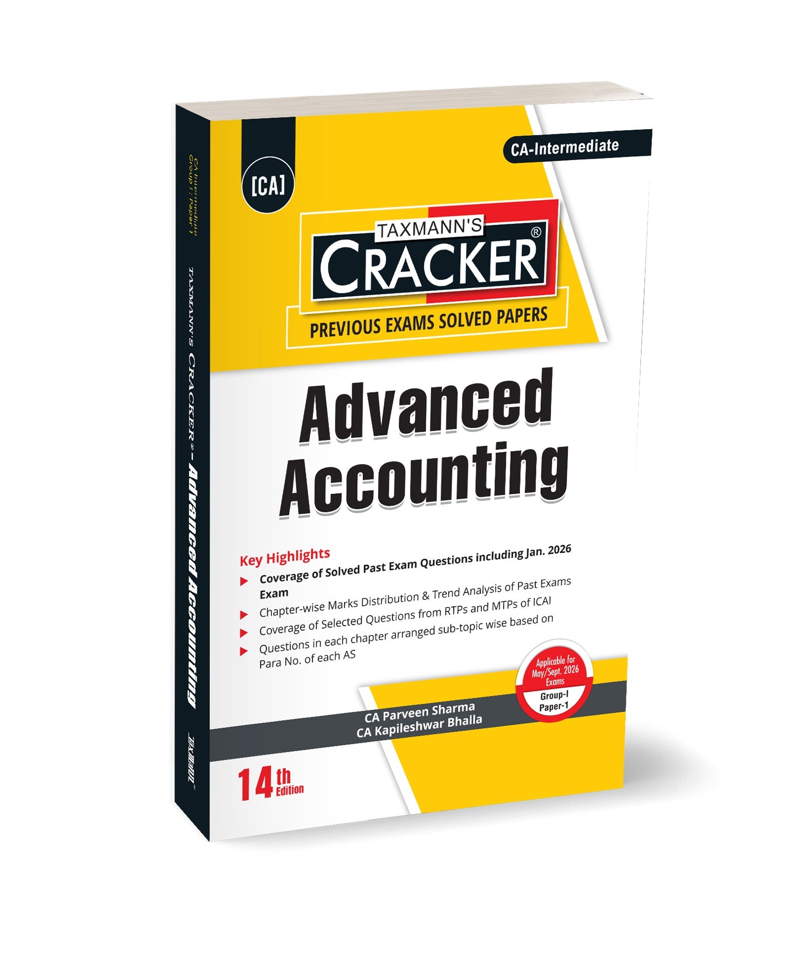 Advanced Accounting (Advanced Accounts) | CRACKER | CA INTERMEDIATE 2026 EDITIO - GenZbookcompany