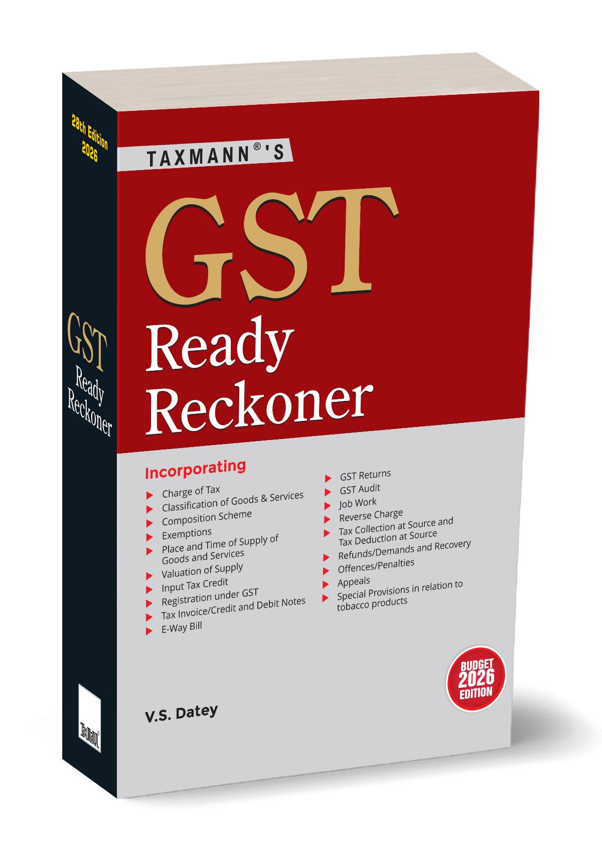 GST Ready Reckoner—Budget | V.S. Datey  | Edition 2026 | Taxmann