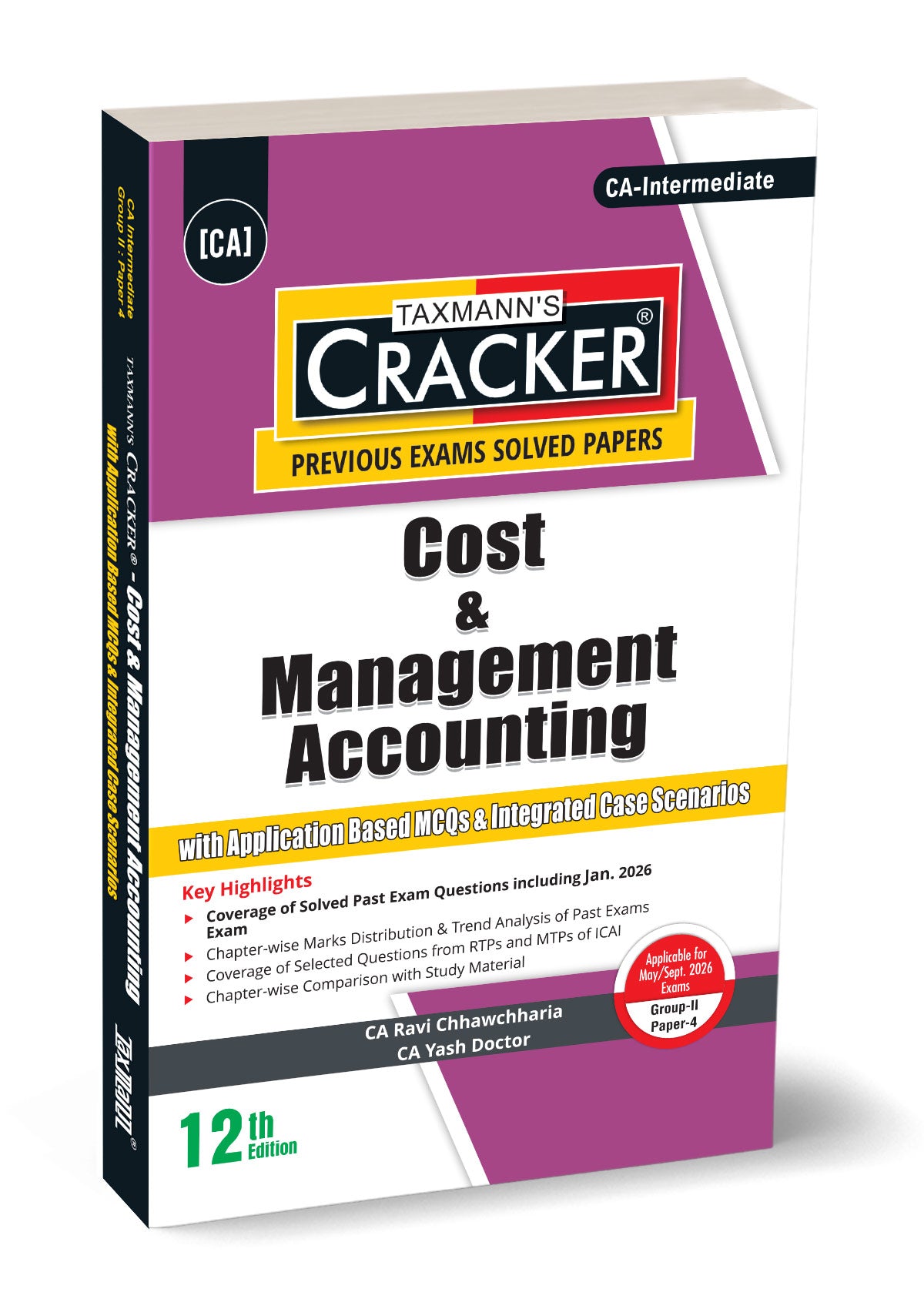 CA Inter – Group II | Paper 4 | CRACKER for CA Intermediate | Ravi Chhawchharia & Yash Doctor | Taxmann | Edition 2026