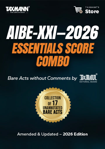 AIBE-XXI 2026—ESSENTIALS SCORE COMBO | Set of 17 Bare Acts without Comments | Taxmann
