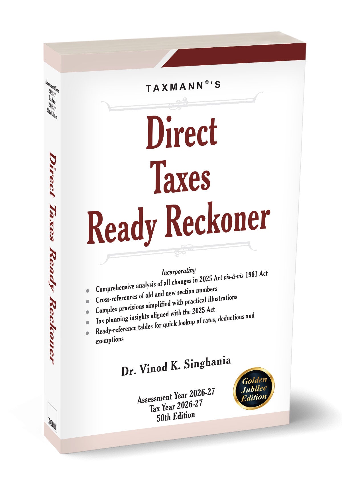 Direct Taxes Ready Reckoner | Vinod K. Singhania | Finance Act 2026 | 50th Edition | Taxmann
