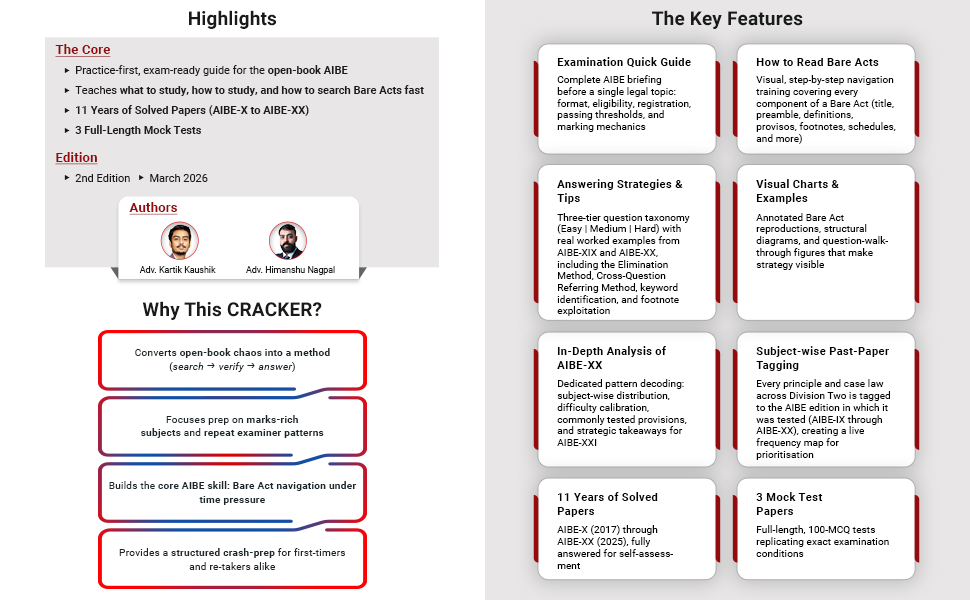 AIBE – All India Bar Examination | CRACKER for AIBE XXI [2026] | Taxmann