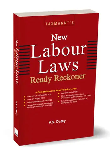 New Labour Laws Ready Reckoner | V.S. Datey | Taxmann | 2026 Edition