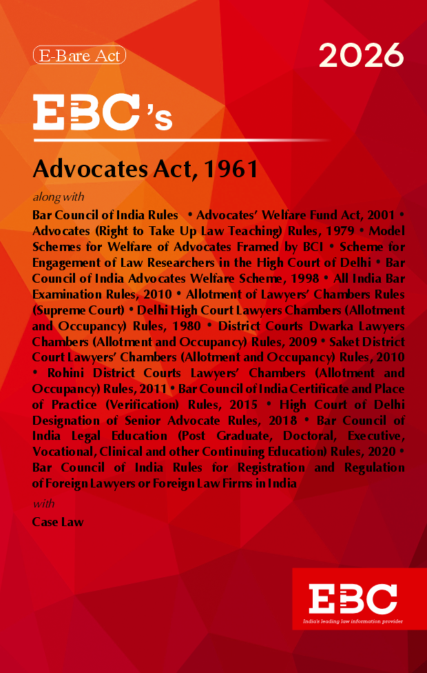 Advocates Act, 1961 along with Bar Council of India Rules Bare Act | Eastern Book Company | Edition 2026