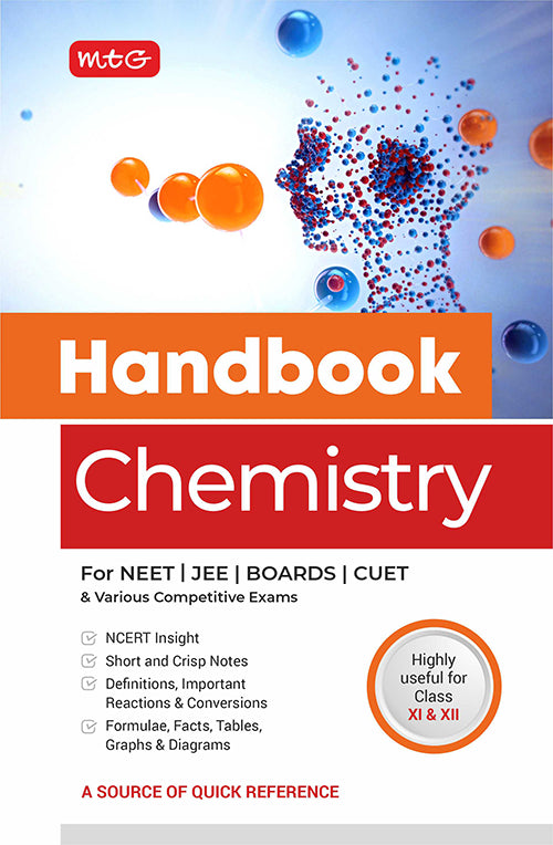 Handbook of Chemistry For NEET, JEE, CUET, Boards and Various Competitive Exams | MTG