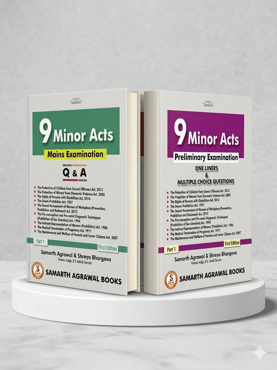 9 Minor Acts- Preliminary Examination and Mains Examination [Set of 2 Books] | Samarth Agrawal, Shreya Bhargava