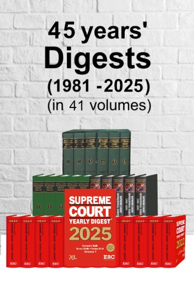 45 Years' Digest Set (1981 to 2025) | 45-Year Combo in 41 Volumes | SCC Case Law Digest | Sumeet Malik , Surendra Malik, Sudeep Malik | Ebc