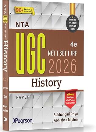 Pearson UGC NET History 4th Edition | For NET/SET/JRF | Solved 2025–26 Papers, PYQs 2012–25, Ancient, Medieval, Modern & Historiography