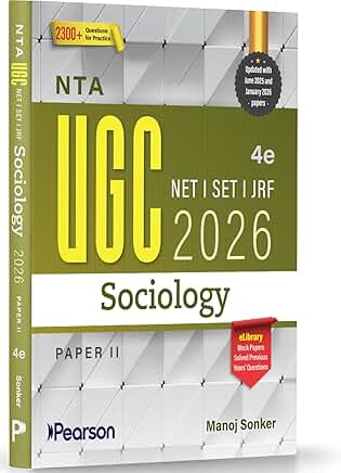 Pearson UGC NET Sociology 4th Edition | For NET/SET/JRF | Solved 2025–26 Papers, Unit-wise PYQs, Sociological Theory, Research Methods & Practice Questions