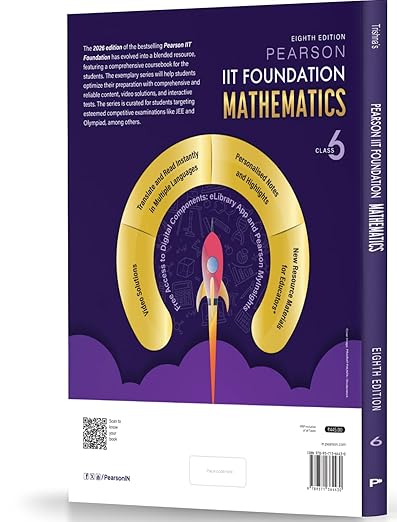 Pearson IIT Foundation'26 Mathematics & Science Class 6 | For JEE, NTSE & Olympiad Exams| Free acess to Online Assessments, Video Solutions & Interactive Tests | 7th edition 2026