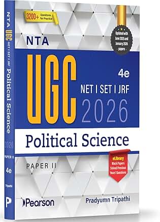 Pearson UGC NET Political Science 4th Edition | For NET/SET/JRF | Solved 2025–26 Papers, Unit-wise PYQs, Political Theory, IR, Public Administration & Practice