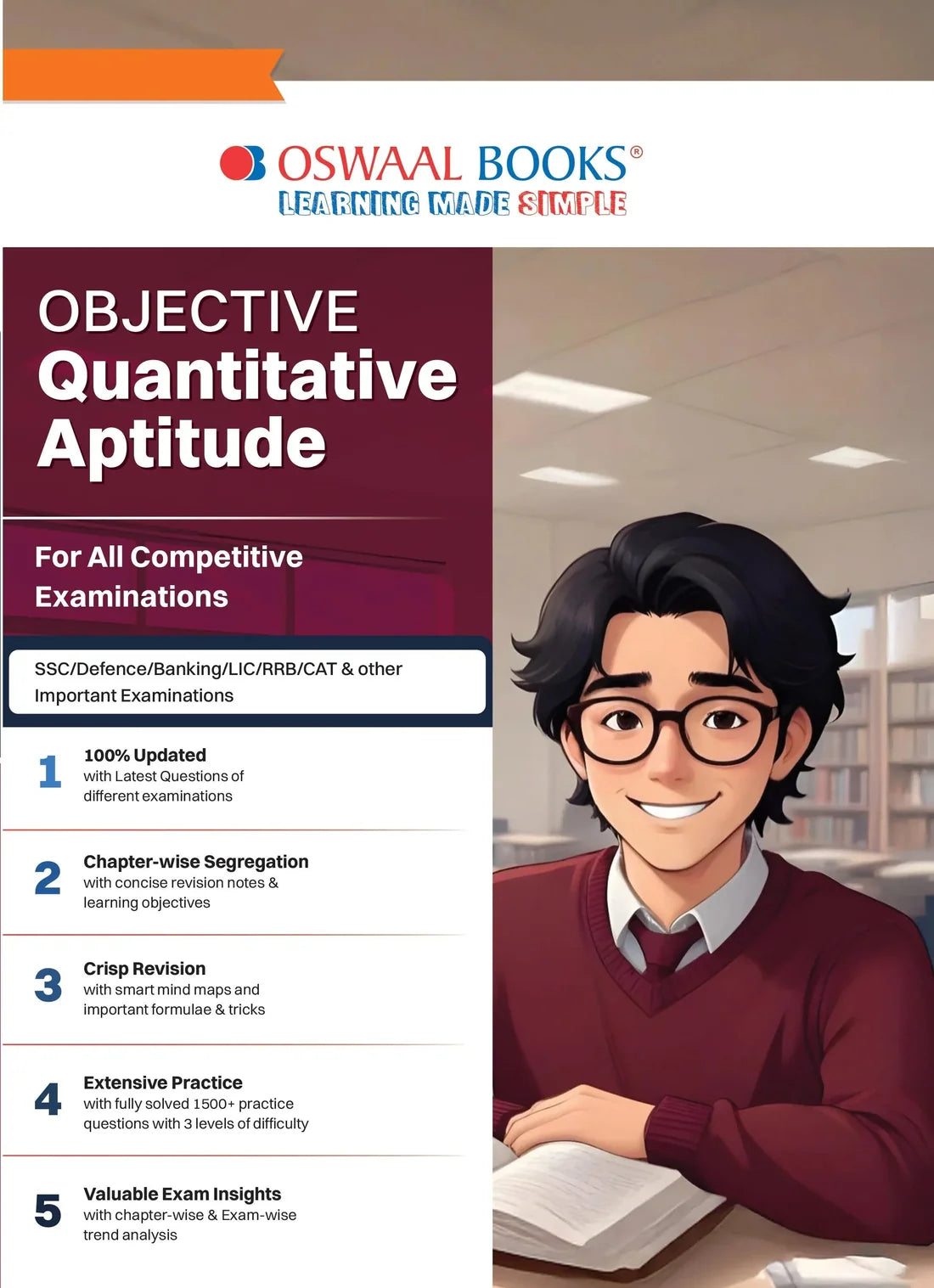 Oswaal Objective Quantitative Aptitude for All Competitive Exams | English Medium | 1500+ Previous Years Questions