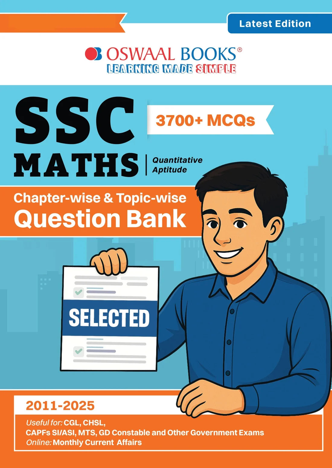 SSC Maths 15 Years Question Bank | 3700+ MCQs | Chapter-wise & Topic-wise | 2011–2025 | For 2026 Exam | Oswaal Books