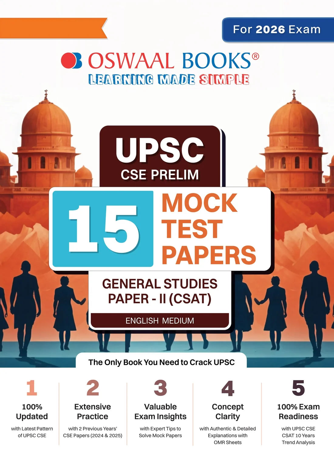 UPSC CSE Prelim 15 Mock Test Papers | General Studies Paper II (CSAT) | For 2026 Exam | Oswaal Books