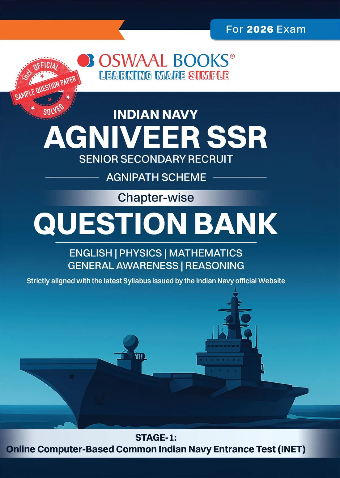 Agniveer Navy SSR Chapter-wise Question Bank 1900+ Questions | Oswaal Books | For 2026 Exam