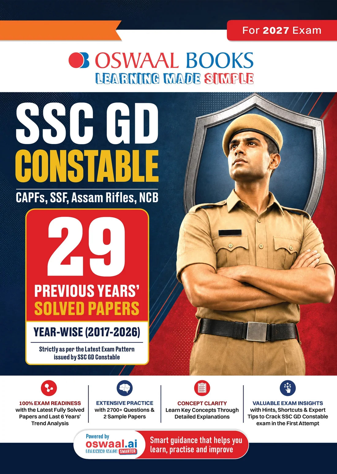 SSC GD Constable 29 Previous Years’ Solved Papers | 2017–2026 | For 2027 Exam | Oswaal Books