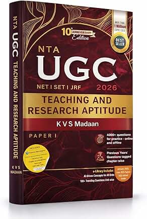 Pearson 2026 UGC NET Paper 1 Teaching & Research Aptitude by KVS Madaan | NET/SET/JRF |4000+ Practice Questions|Unit-wise PYQ | 2026 January & 2025 June Fully solved paper