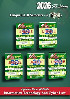 Nitin Unique Law Series Questions & Answer Semester-6 IT (Hindi)- Editon 2026