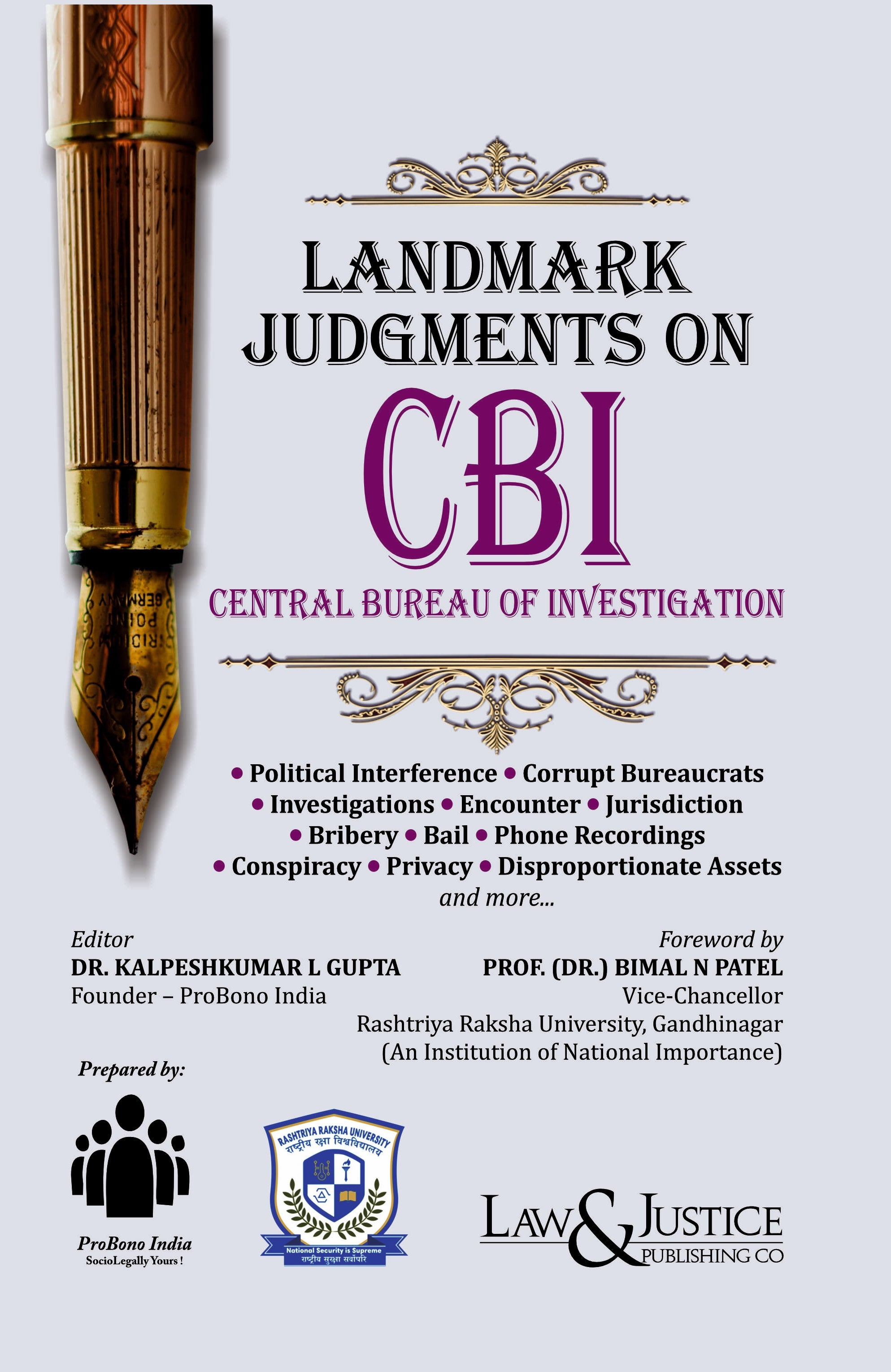 Landmark Judgments on CBI (Central Bureau of Investigation) | ProBono India (SocioLegally Yours) | Law & Justice Publishing  | Edition 2025