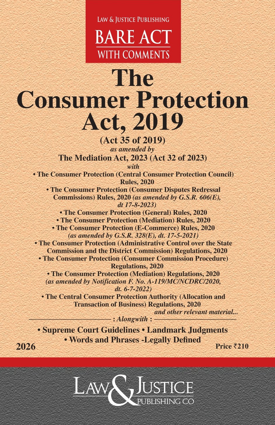 Consumer Protection Act, 2019 | Law & Justice Publishing | EDITION 2026