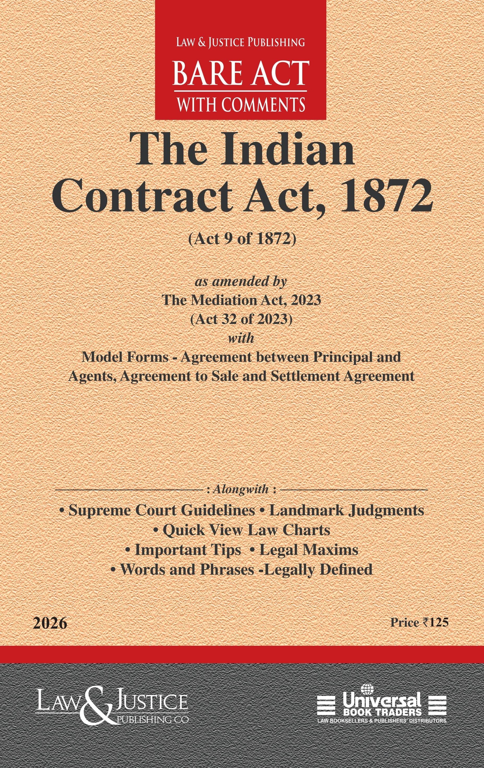 Contract Act, 1872 | Law & Justice Publishing | EDITION 2026