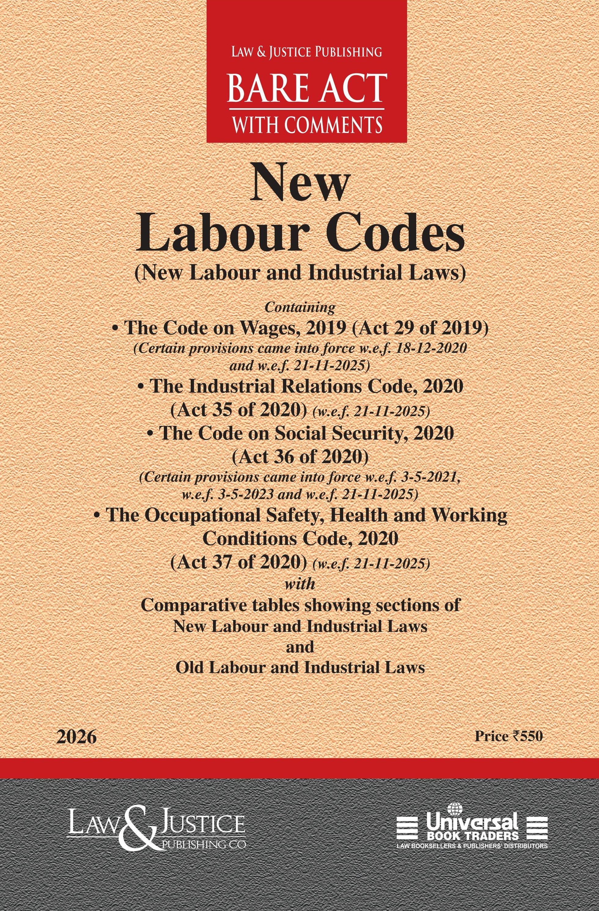 New Labour Codes | Law & Justice Publishing | EDITION 2026