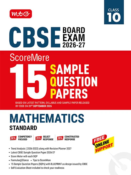 CBSE ScoreMore 15 Sample Question Papers Class 10 Mathematics Standard Book For 2027 Board Exam | MTG | 2026-27