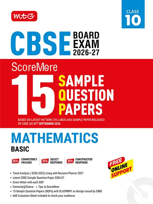 CBSE ScoreMore 15 Sample Question Papers Class 10 Mathematics Basic Book For 2027 Board Exam | MTG | 2026-27