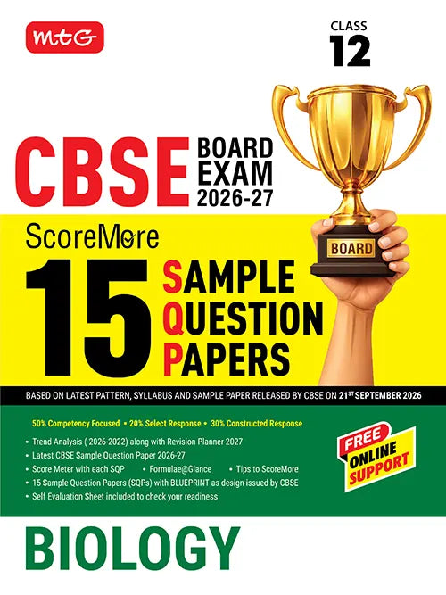 CBSE ScoreMore 15 Sample Question Papers Class 12 Biology Book For 2027 Board Exam | MTG | 2026-27