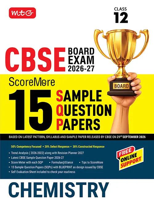 CBSE ScoreMore 15 Sample Question Papers Class 12 Chemistry Book For 2027 Board Exam | MTG | 2026-27
