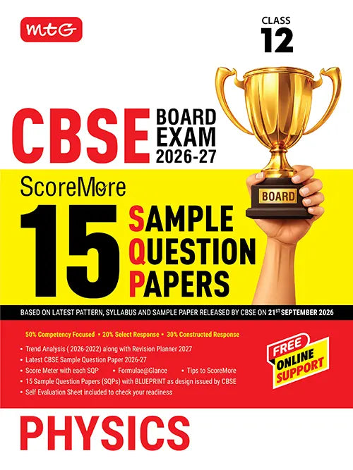 CBSE ScoreMore 15 Sample Question Papers Class 12 Physics Book For 2027 Board Exam | MTG | 2026-27