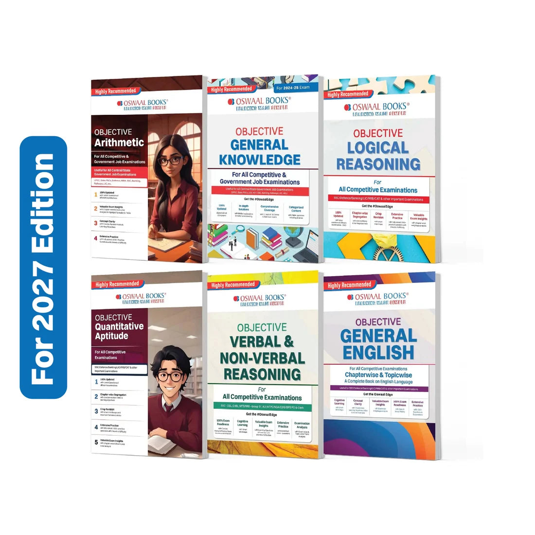 Oswaal Ultimate Set of 6 Books for Competitive Exams | Arithmetic, General Knowledge, English, Quantitative Aptitude & Reasoning | Oswaal Books