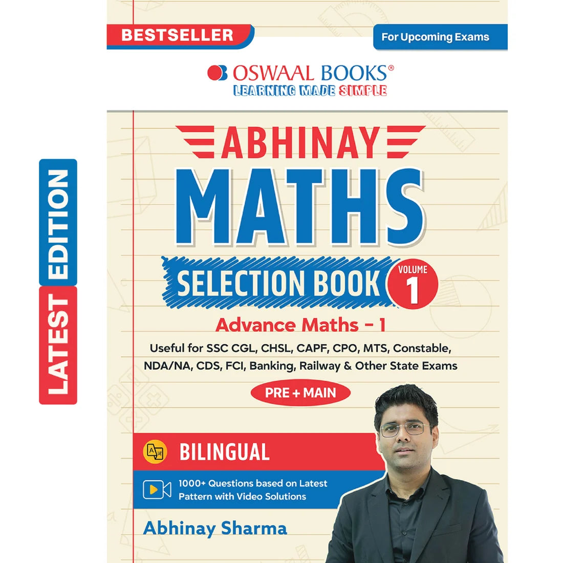 Abhinay Maths Selection Book Vol. 1 | Bilingual Workbook | Geometry, Mensuration & Coordinate Geometry | SSC Exams | Oswaal Books