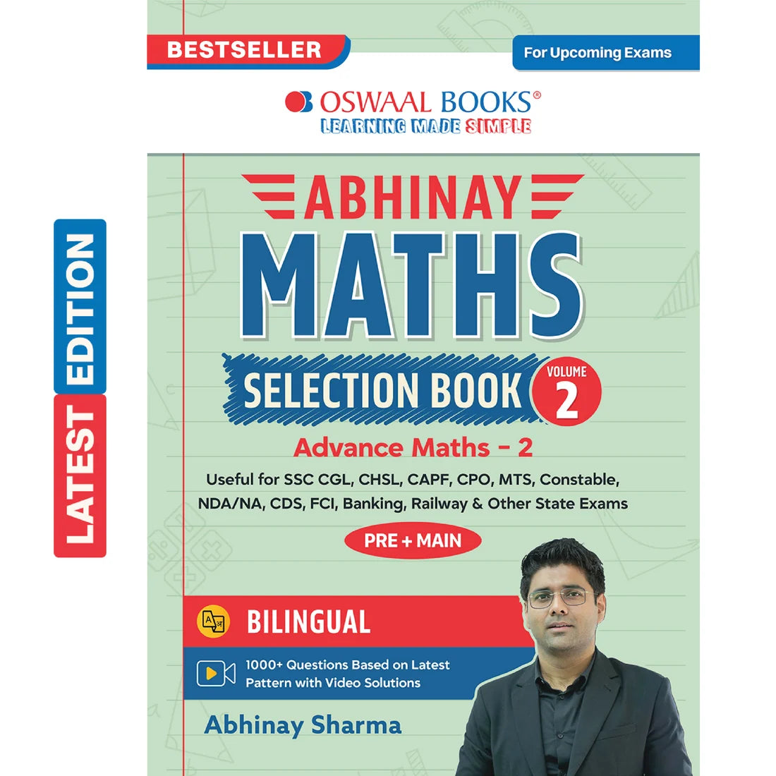 Abhinay Maths Selection Book Vol. 2 | Bilingual Workbook | Algebra, Trigonometry, Height & Distance | SSC Exams | Oswaal Books